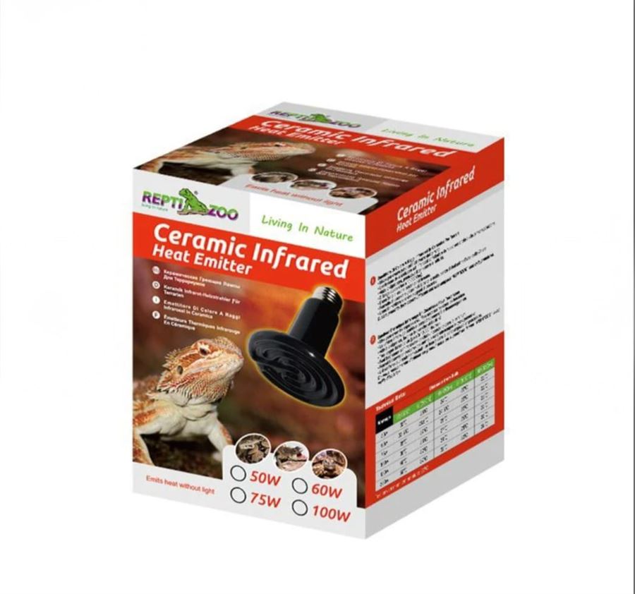 נורת חימום קרמית מקצועית לטרריום רפטיזו – REPTIZOO Ceramic Heat Emitter